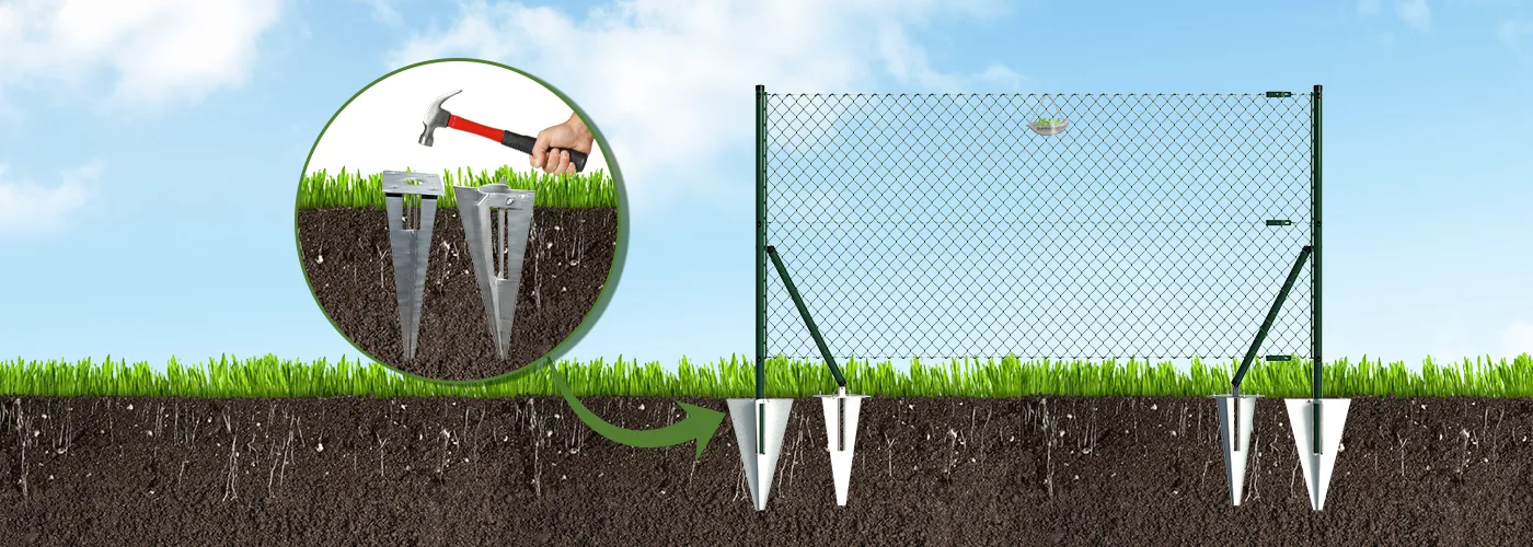 FENCE POST GROUND HOLDER SIZE 34×500MM