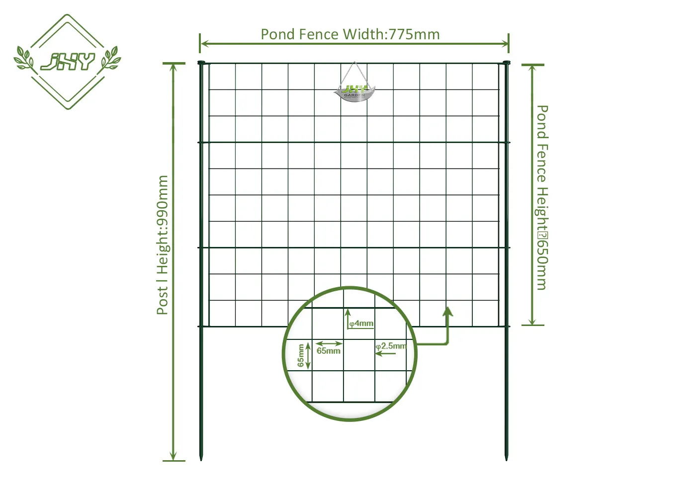 FLAT TYPE WIRE POND FENCE