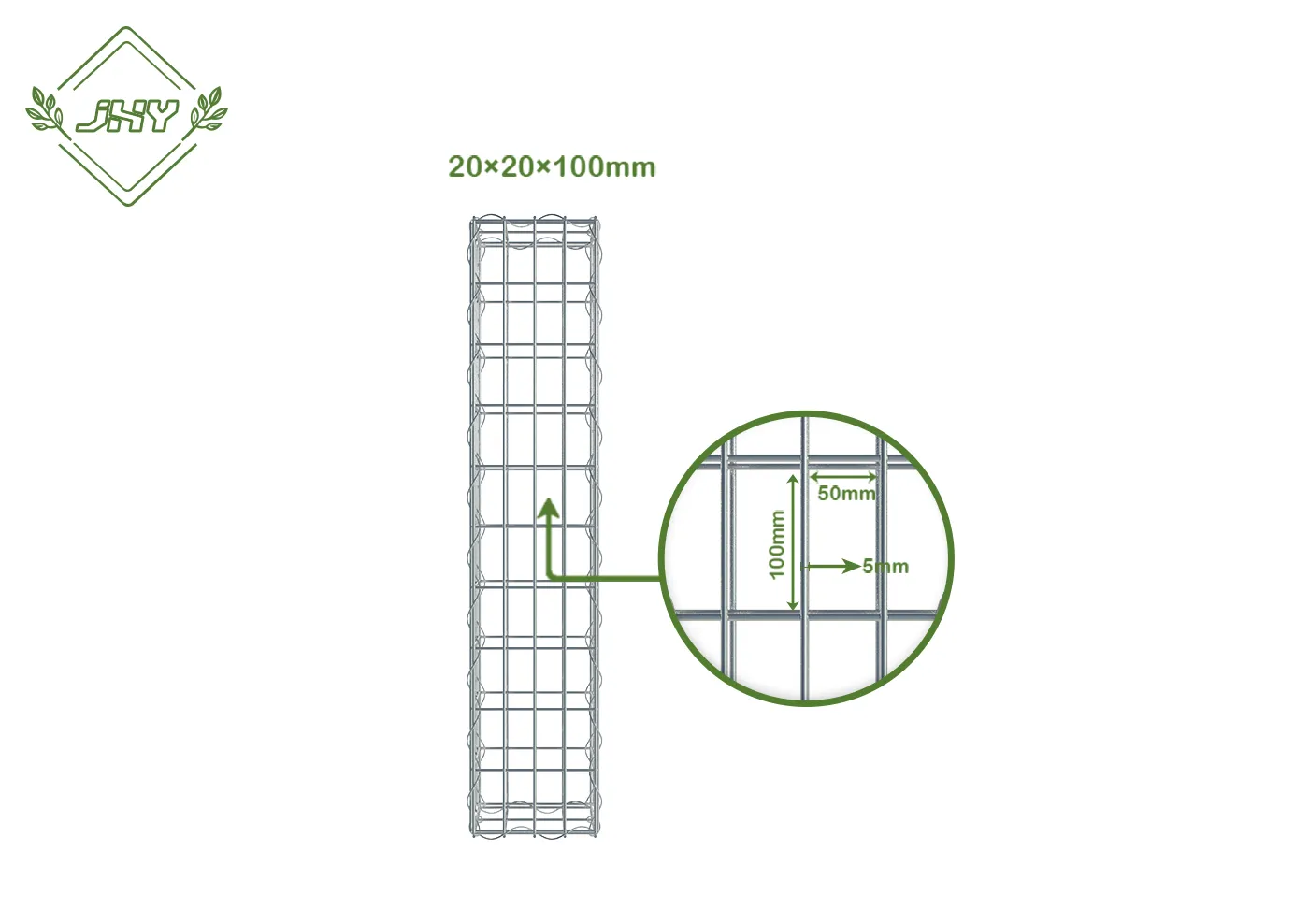 GABION BOX 20×20×100CM