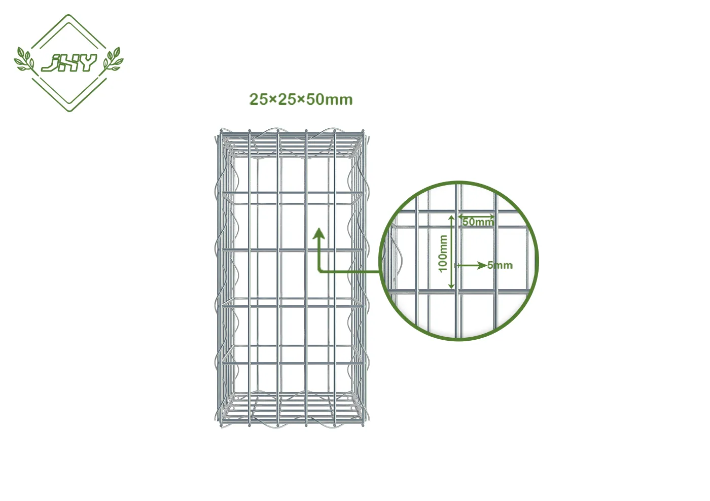 GABION BOX 25×25×50CM