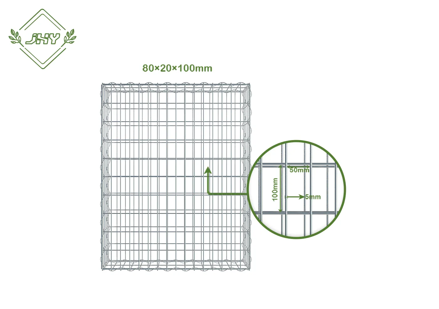GABION BOX 80×20×100CM