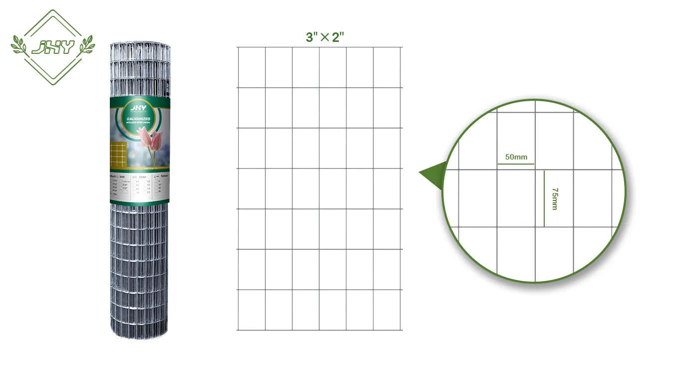 GALVANIZED WELDED WIRE MESH 75×50MM