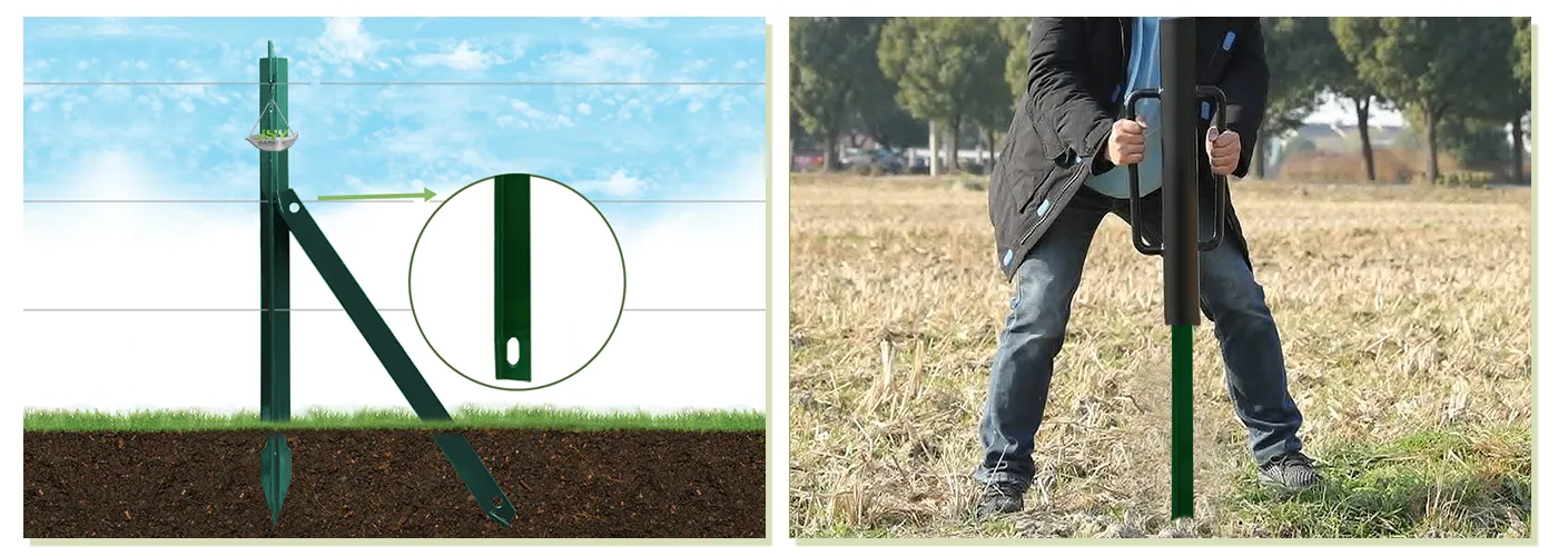 L POST GALVANIZED & POWDER COATING BRACE POST