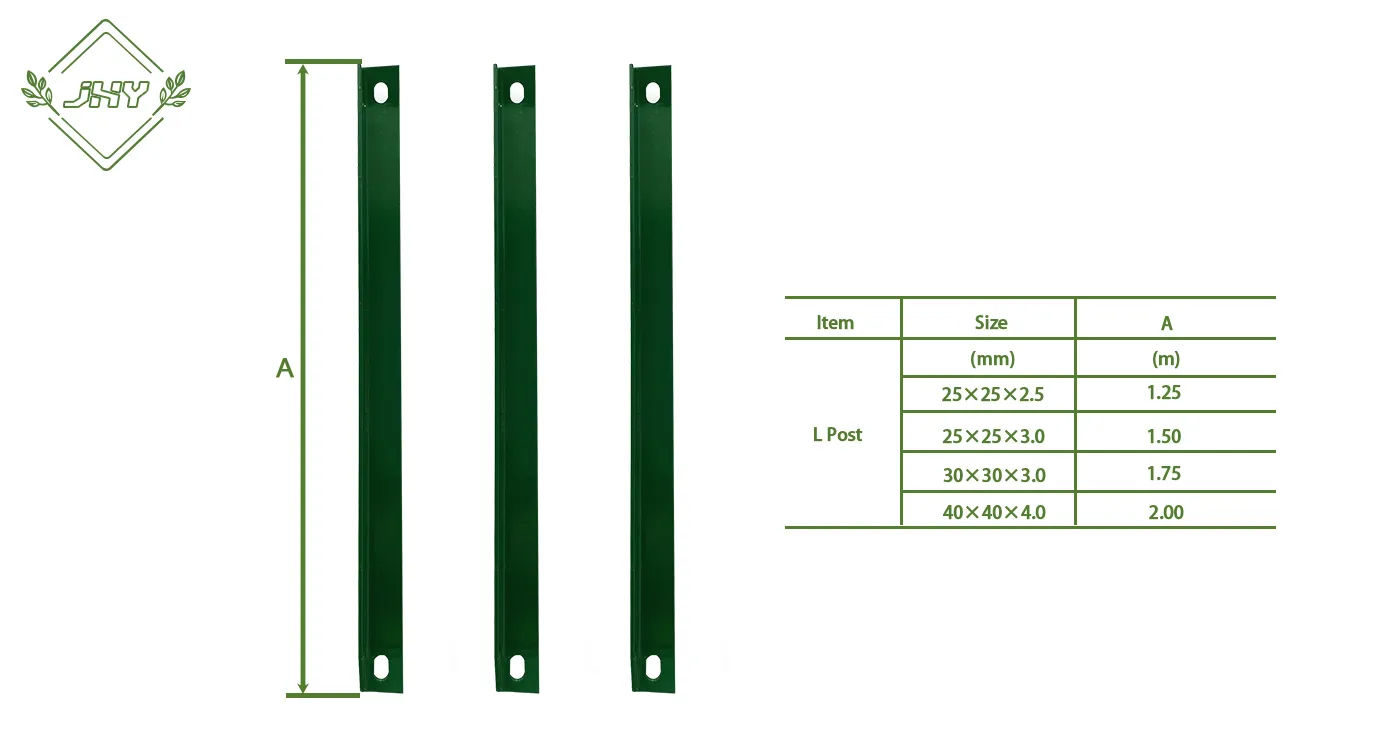 L POST GALVANIZED & POWDER COATING BRACE POST