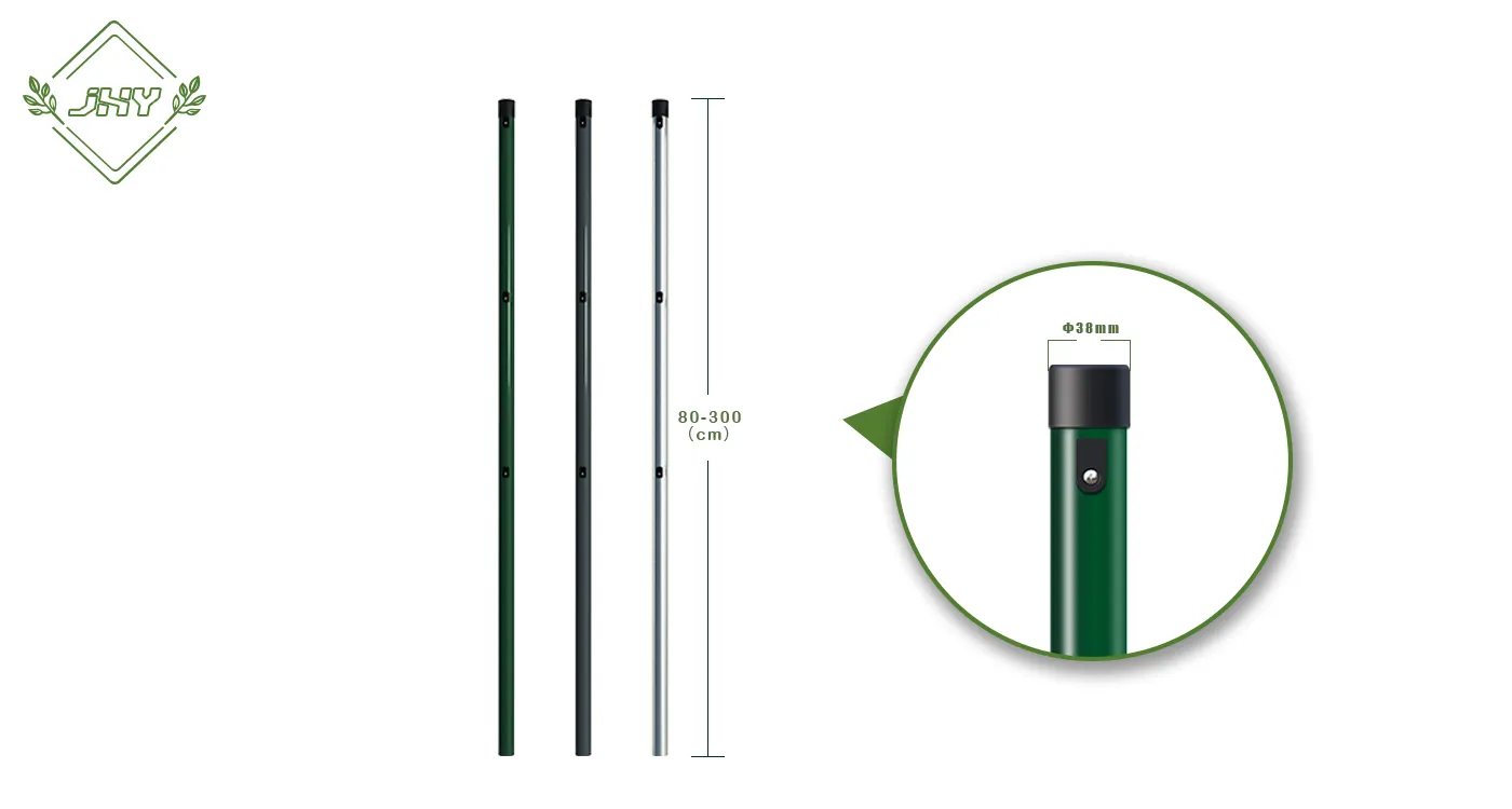 ROUND METAL FENCE POST GALVANIZED & POWDER COATING LINE POST