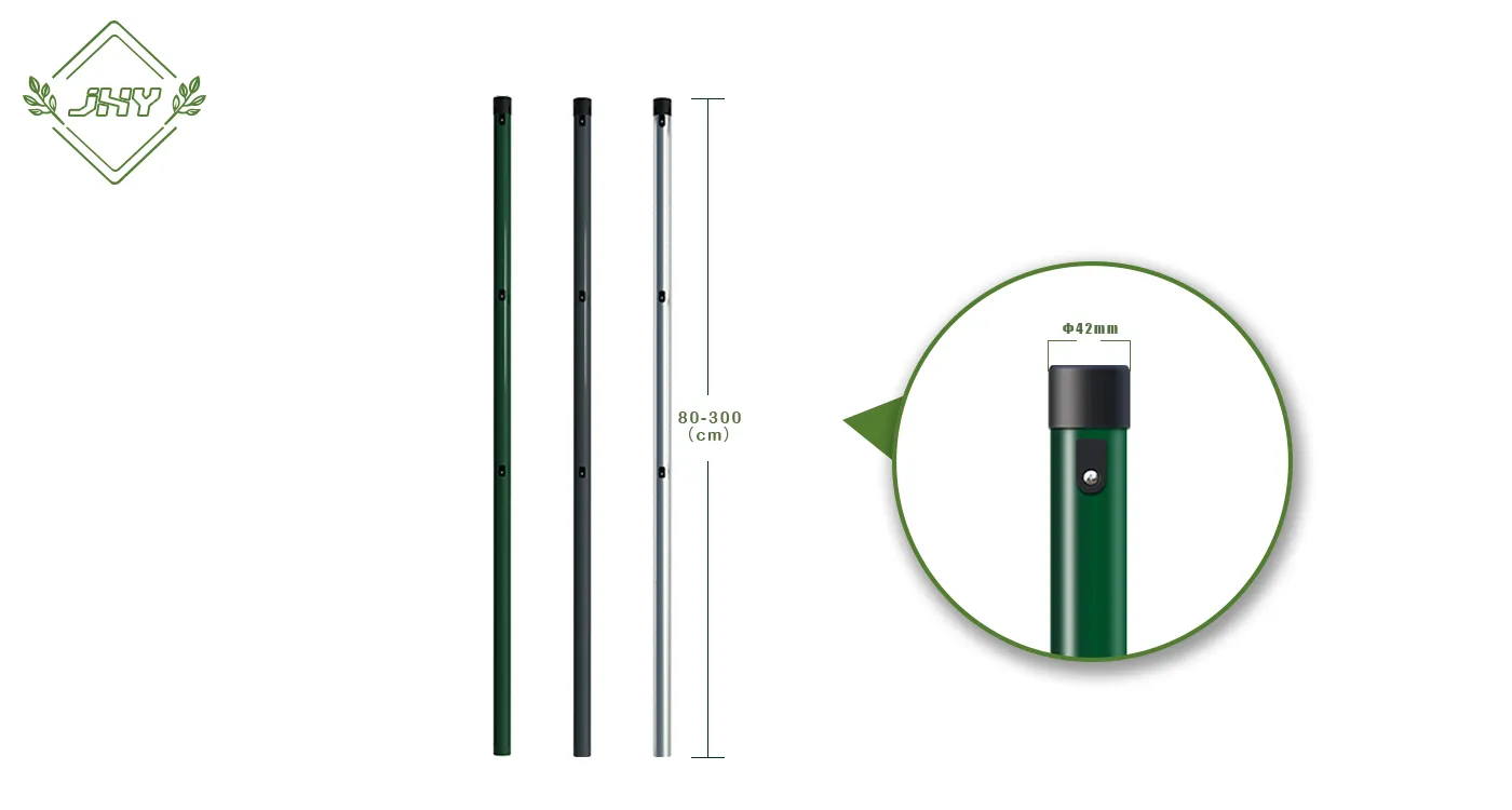 ROUND METAL FENCE POST GALVANIZED & POWDER COATING LINE POST