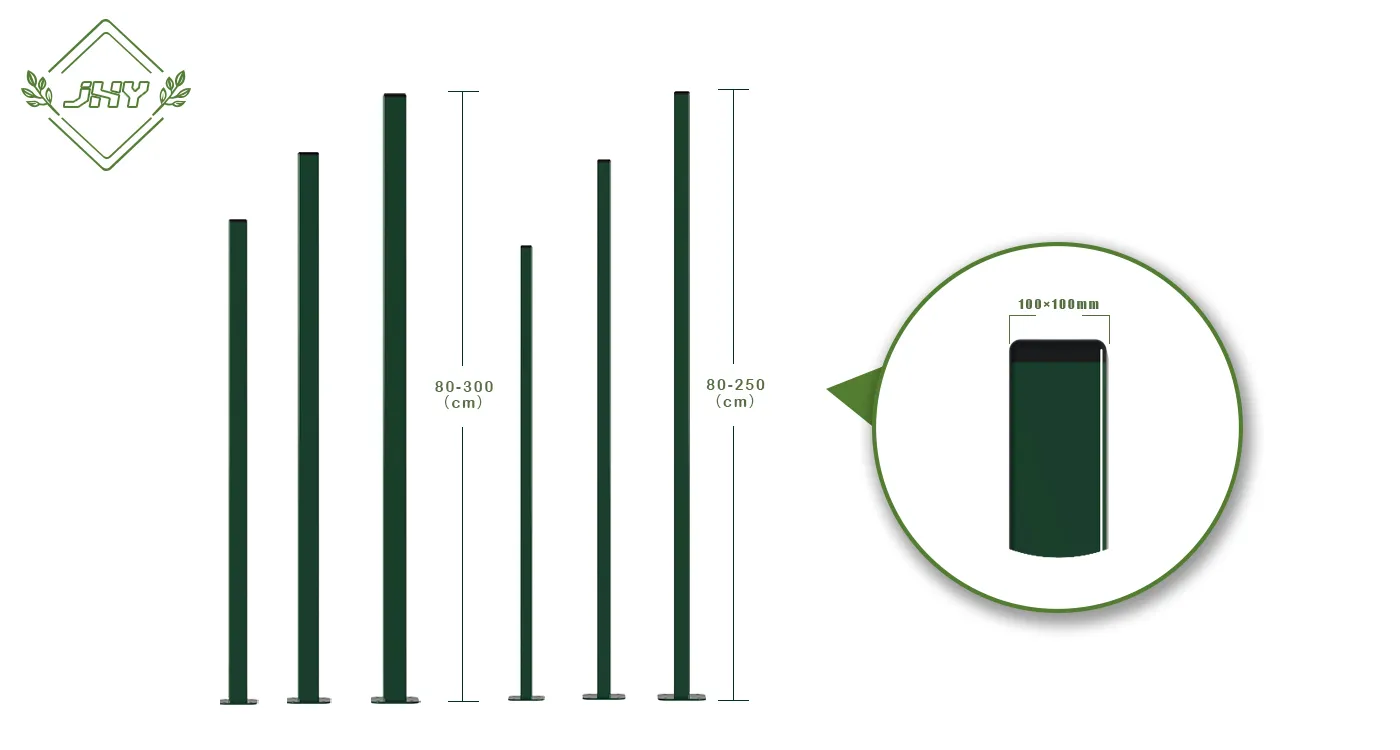 SQUARE METAL FENCE POST GALVANIZED & POWDER COATING LINE POST
