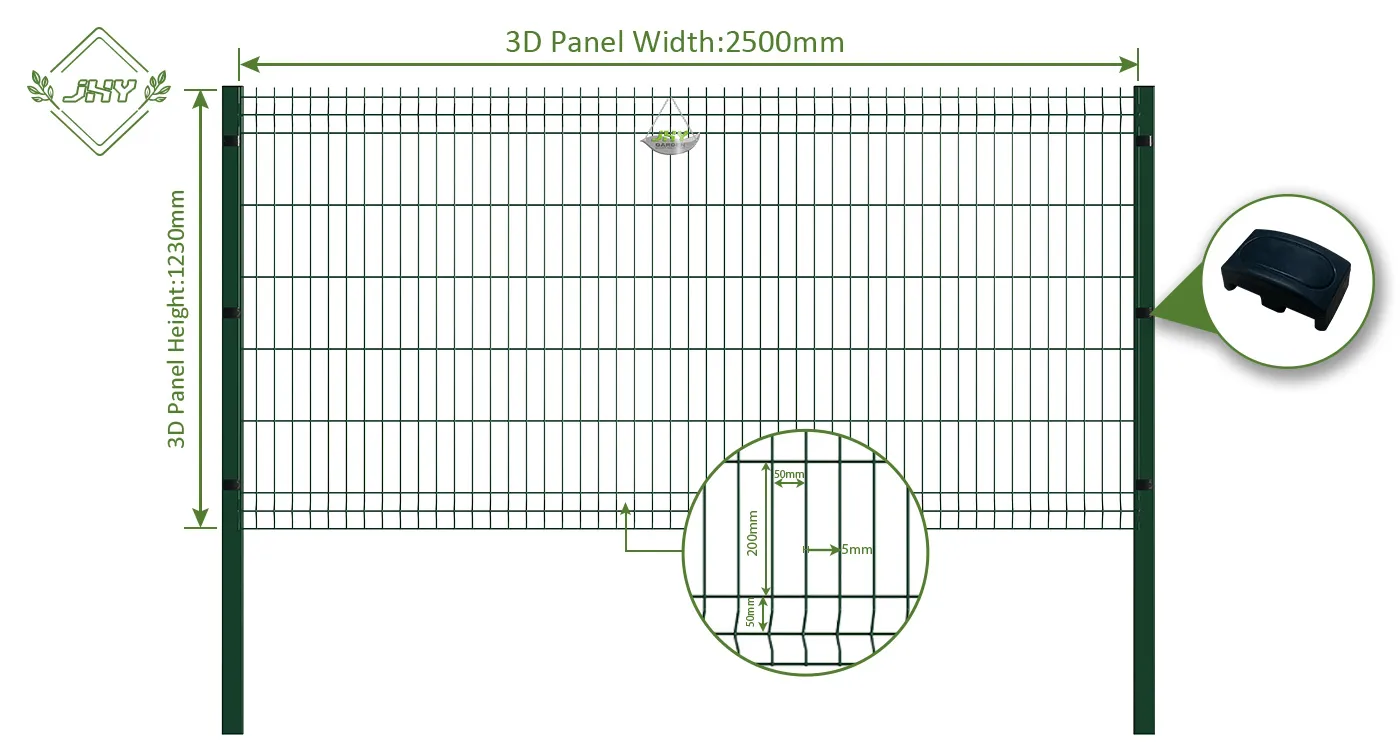 WELDED WIRE EURO FENCE PANEL WIDTH 250CM & HEIGHT 123CM