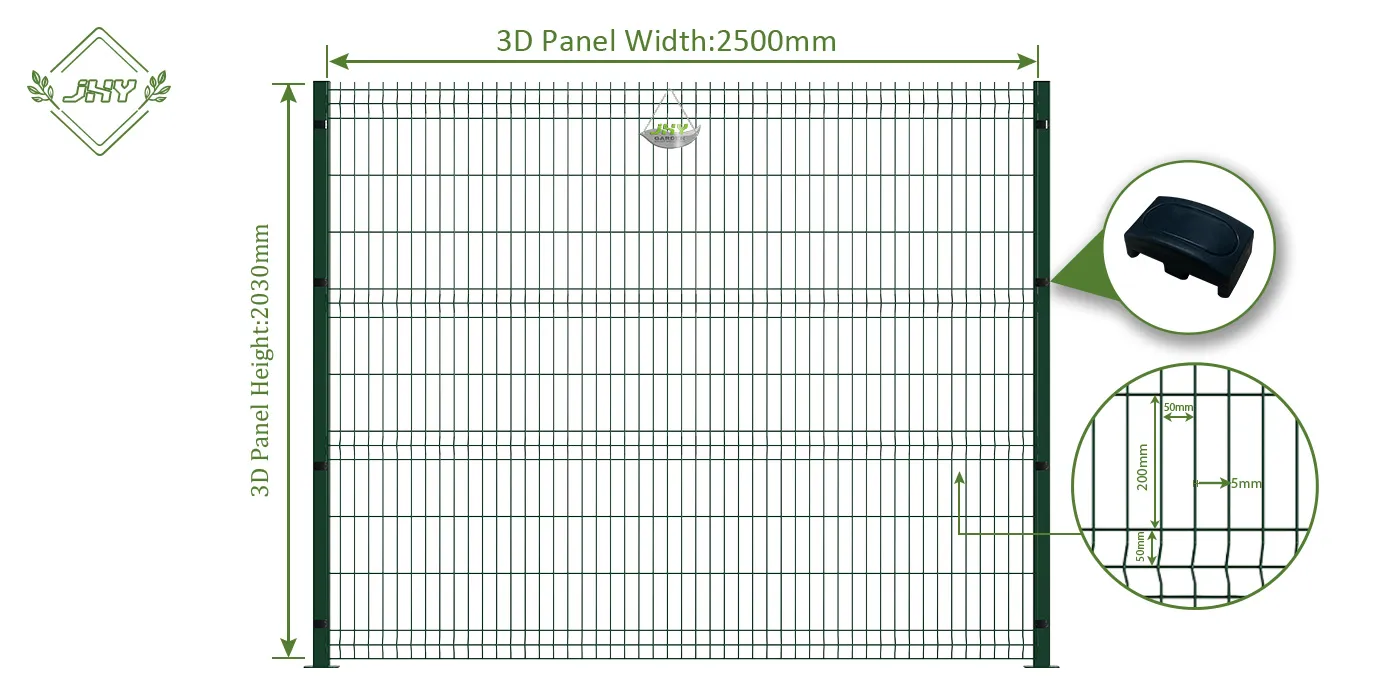 WELDED WIRE EURO FENCE PANEL WIDTH 250CM & HEIGHT 203CM