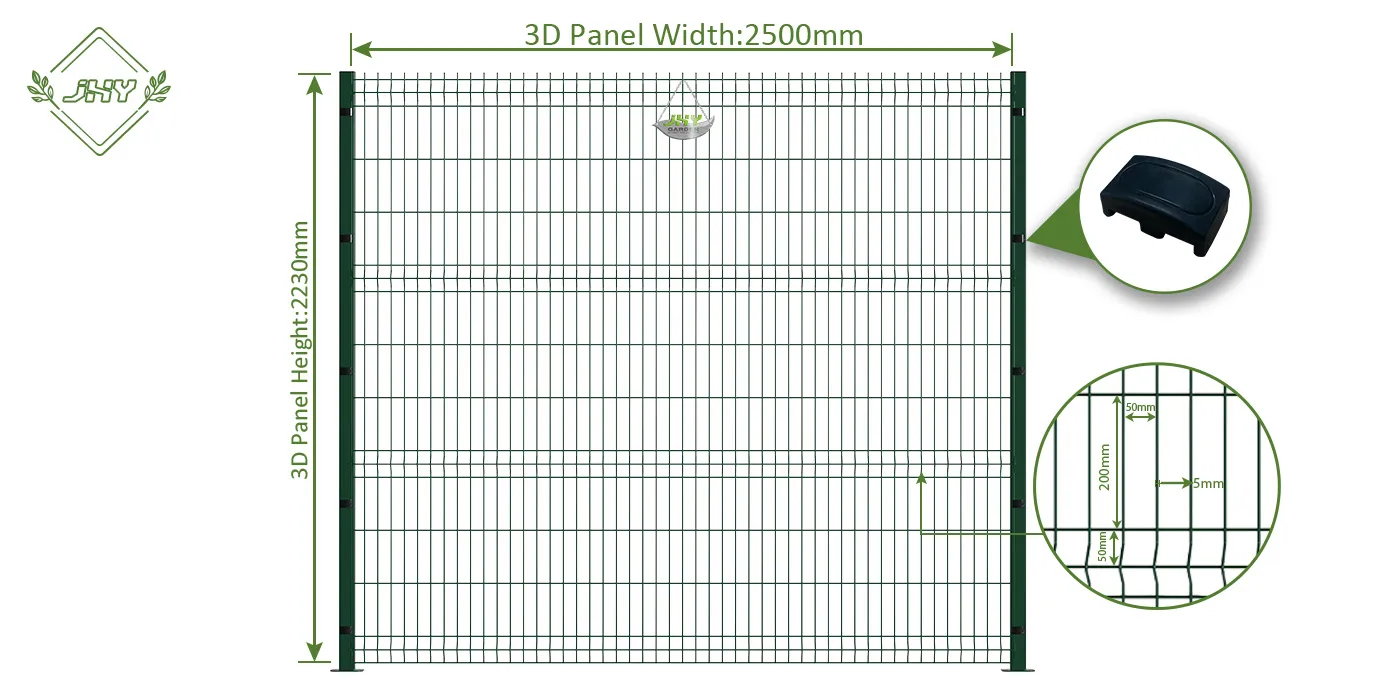 WELDED WIRE EURO FENCE PANEL WIDTH 250CM & HEIGHT 223CM