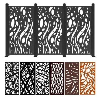 Laser Cut Metal Fence Privacy Panels Screen Decorative Fence Laser Cut Wall Panel