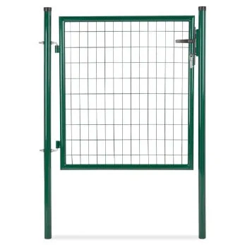 Link Wire Mesh Fence Single Wing Gate Round Pipe(Promo) Powder Coating Welded Wire Mesh Panel Garden Gate