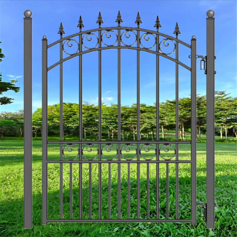 Durable and Stylish Iron Gate Design Single Door for Industrial Use
