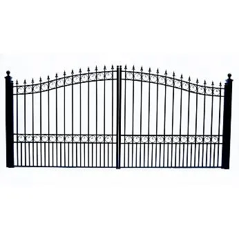 Durable Ornate Garden Gates: Steel Single/Double Wrought Iron
