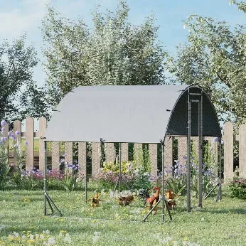 New Large Metal Dome Top Chicken Coop Pen Dog Duck Kennel