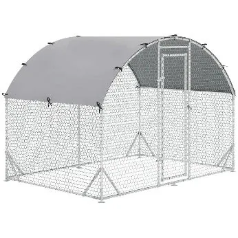 New Large Metal Dome Top Chicken Coop Pen Dog Duck Kennel