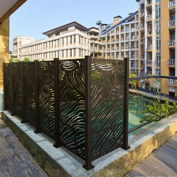 Laser Cut Metal Fence Privacy Panels Screen Decorative Fence Laser Cut Wall Panel