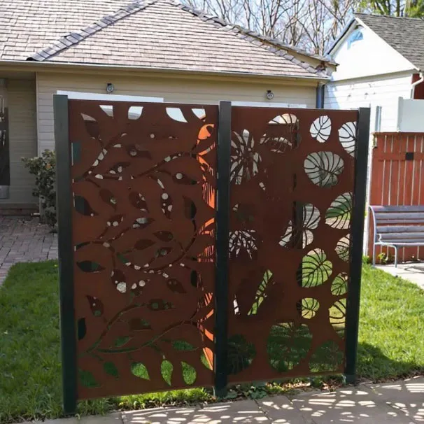 Laser Cut Metal Fence Privacy Panels Screen Decorative Fence Laser Cut Wall Panel