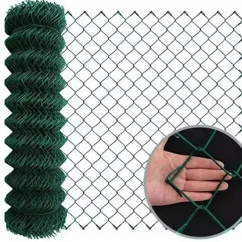 ROLL PVC Coated Diamond Shape Wire Mesh Steel Galvanize Chain Link Fence
