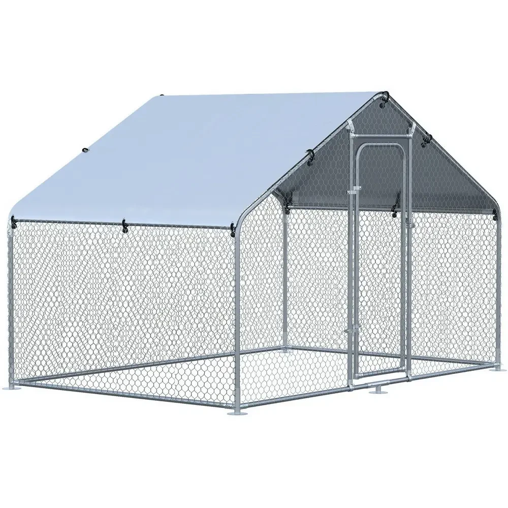 Gable Top Chicken Coop Cage Pen Dog Kennel Duck House Large Metal New Product Chicken Farm Chicken House
