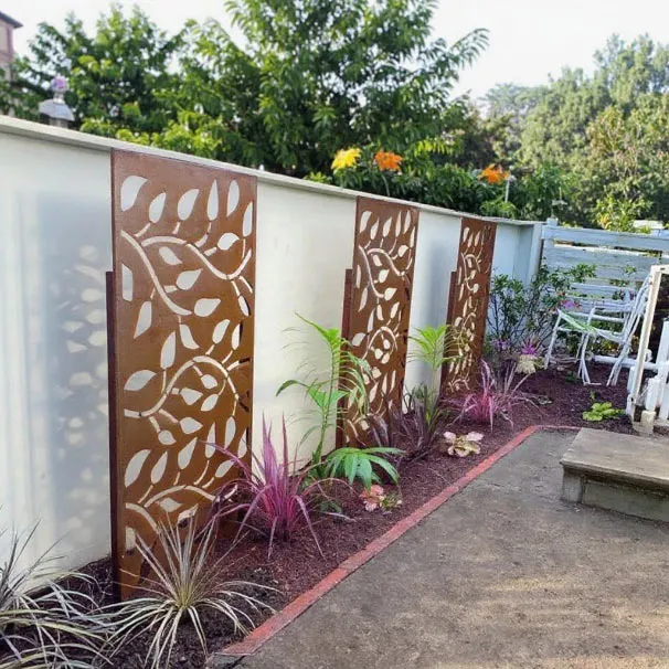 Laser Cut Metal Fence Privacy Panels Screen Decorative Fence Laser Cut Wall Panel