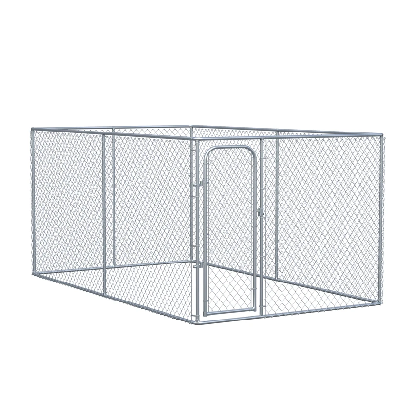 Galvanized Powder Coated Welded Wire Mesh Metal Chain Link Fence Outdoor Large Dog Kennel Fence
