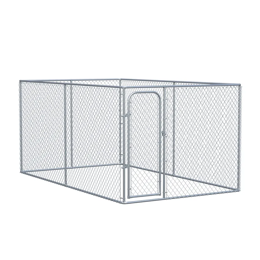 Galvanized Powder-Coated Chain Link Large Dog Kennel Fence