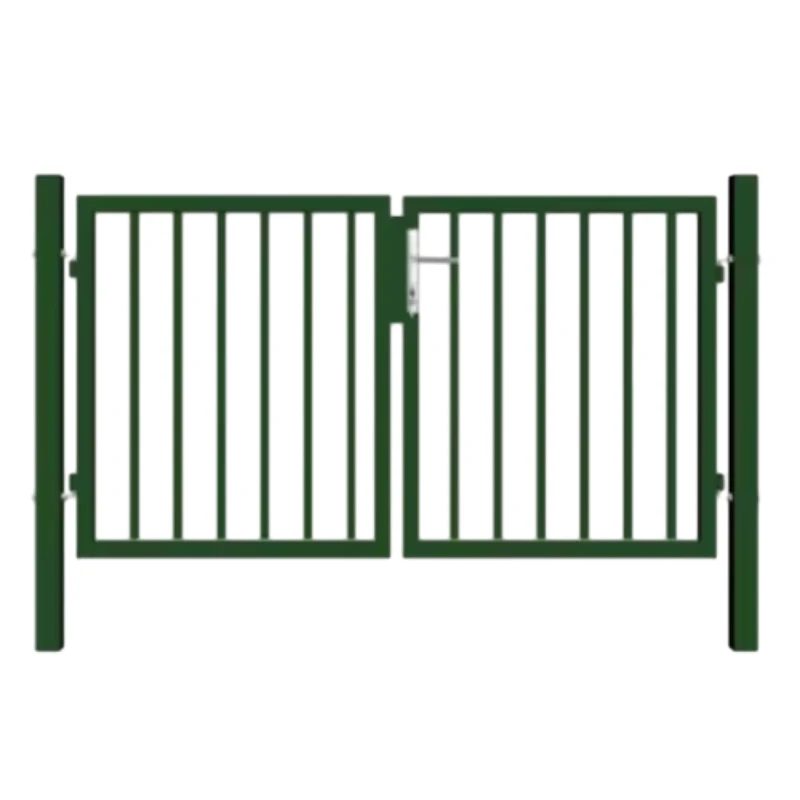 Square Pipe Post Separate Door Panels Metal Mesh Gate With For Home Entrance