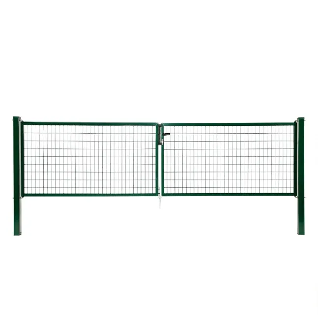 PVC Powder Coated Double Swing Gate - Hebei Peiling Tech|Corrosion Resistance&amp;UV Protection