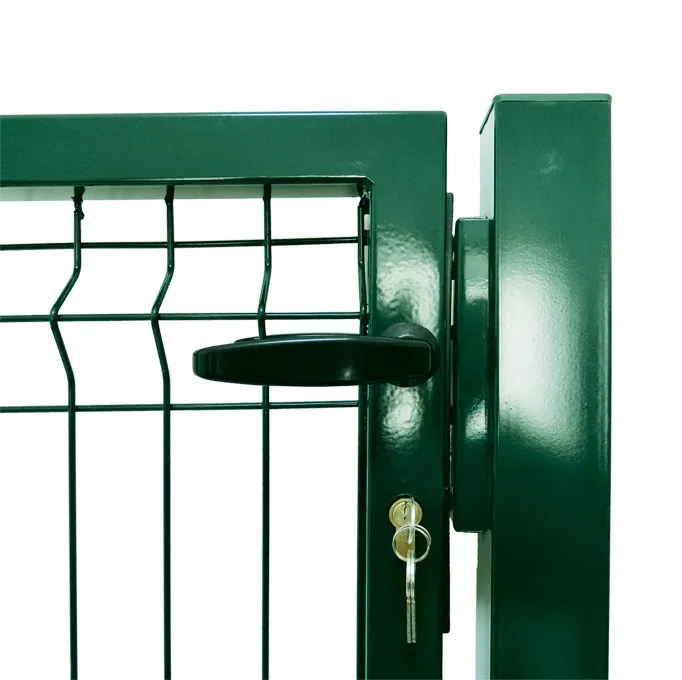 PVC Powder Coated Round Pipe Double Wing Entrance Gate