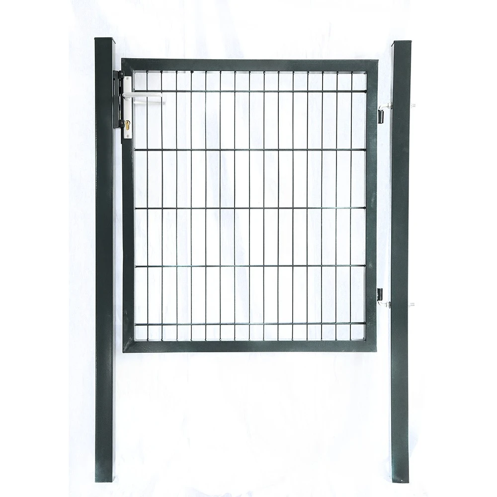 Square Pipe Post Metal Garden Gate With Lock For House Entrance