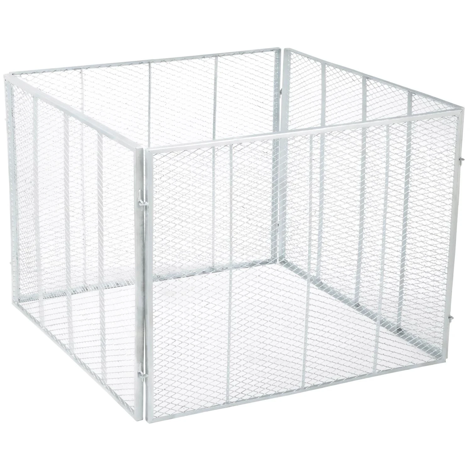 Expanded Metal Mesh Garden Leaves silver Colour Compost Bin Garbage Collection Tool Use For Backyard