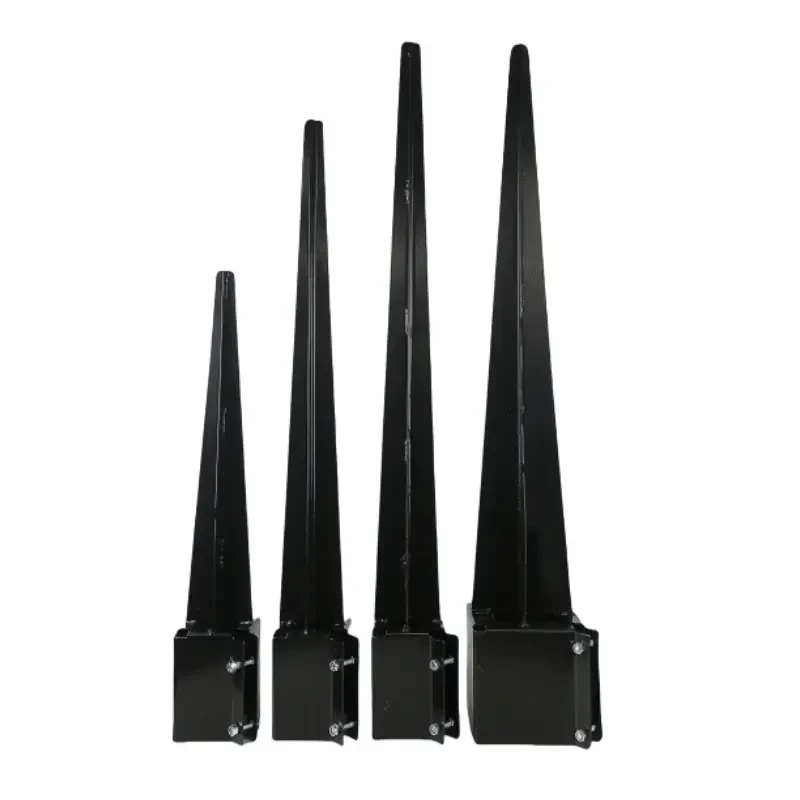 Pole Anchor Steel Plate Spike Pointed Ground Post Anchor For Square Posts