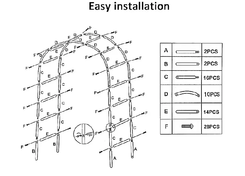 Hot Selling Outdoor Garden Lawn Backyard Metal Various Climbing Plants Arch