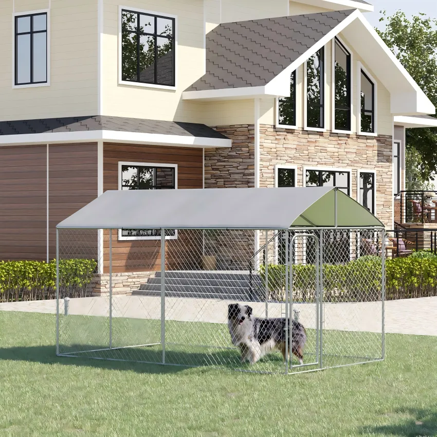 Galvanized Powder Coated Welded Wire Mesh Metal Chain Link Fence Outdoor Large Dog Kennel Fence