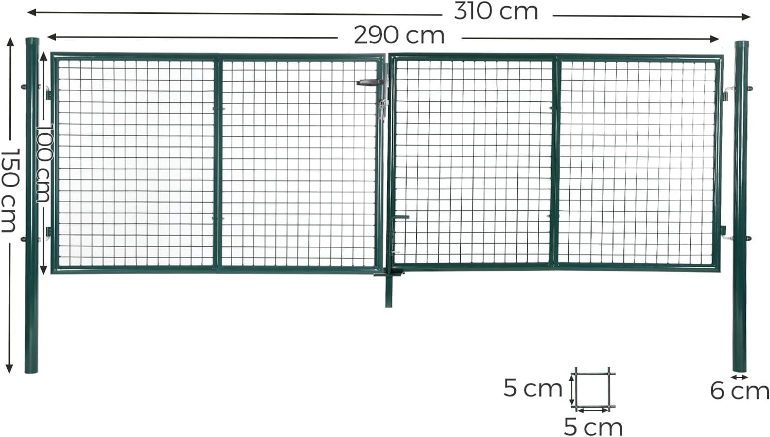 Round Pipe Splice Plate Double Wing Entrance Mesh Metal Door