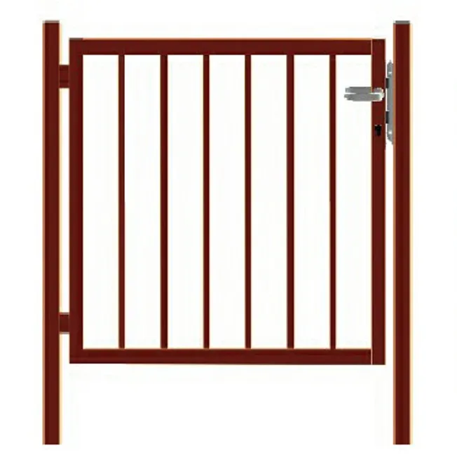 PVC Powder Coated Round Pipe Double Wing Entrance Gate