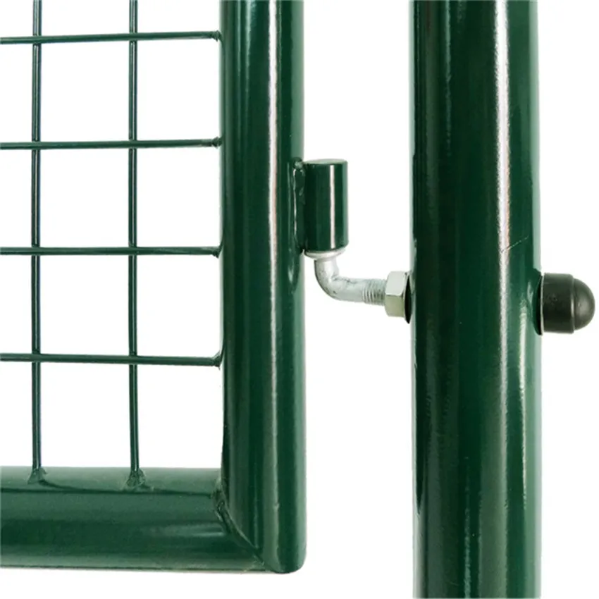 Square Pipe Post Metal Garden Gate With Lock For House Entrance