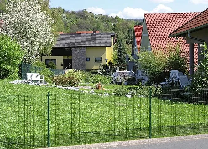 Square Pipe Post Separate Door Panels Metal Mesh Gate With For Home Entrance