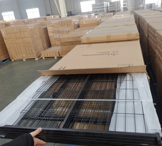 PVC Powder Coated Round Pipe Double Wing Entrance Gate