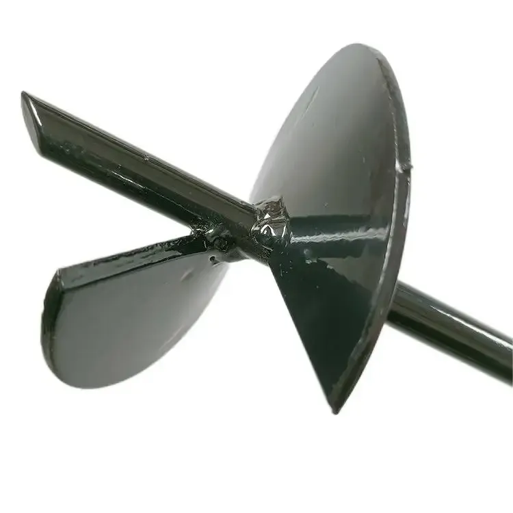 Earth Rod Anchor Ground Mechanical Driven Tipping Plate Anchor Auger Solid Shaft Dog-tie Out Stake Helix Spiral Screw Socket