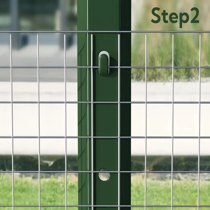 Square Pipe Post Separate Door Panels Metal Mesh Gate With For Home Entrance