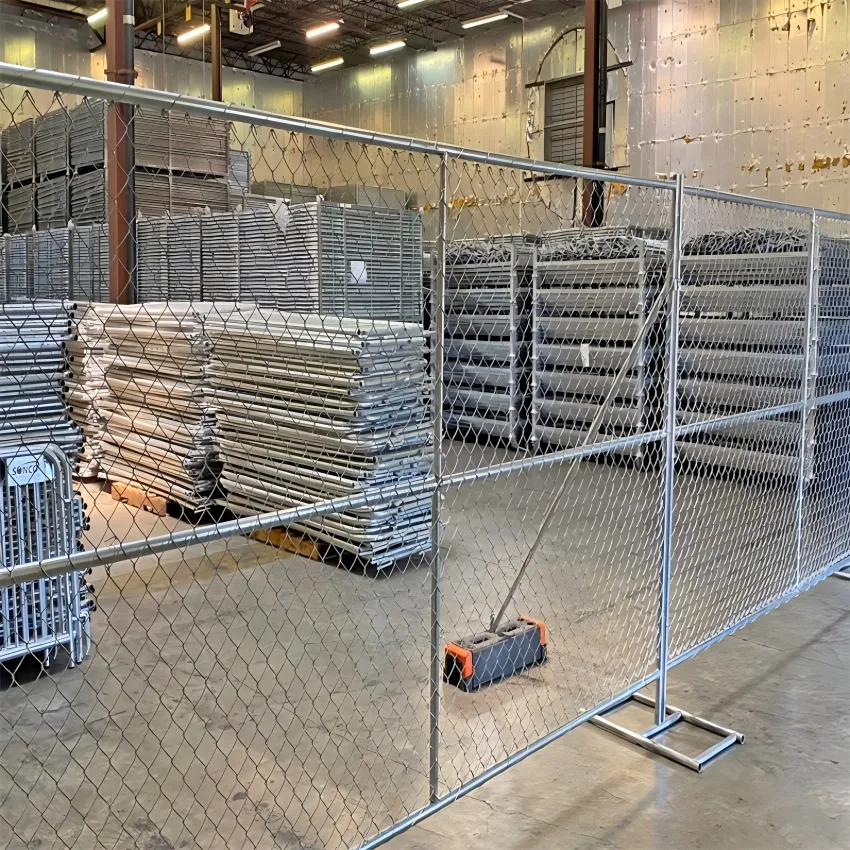 High Quality Usa Standard Galvanized Construction Movable Chain Link Mesh Temporary Fence