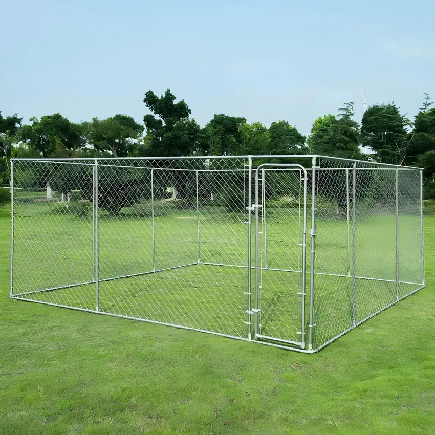 Galvanized Powder Coated Welded Wire Mesh Metal Chain Link Fence Outdoor Large Dog Kennel Fence