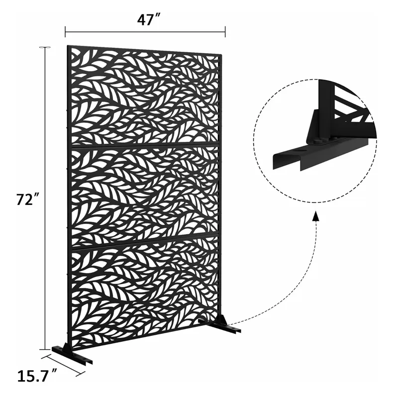 Cheap Popular Laser Cutting Steel Sheet Garden Fence Panels
