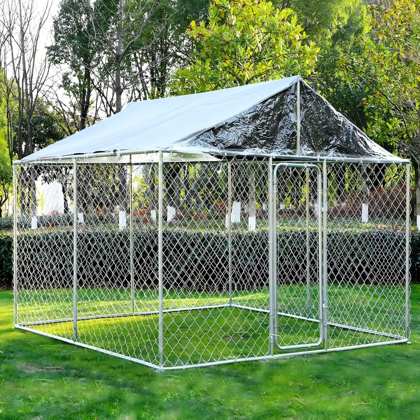 Galvanized Powder Coated Welded Wire Mesh Metal Chain Link Fence Outdoor Large Dog Kennel Fence