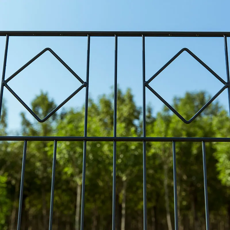 Diamond Shape Decorative 2D Panel Twin Wire Double Wire Panel Fence For Garden