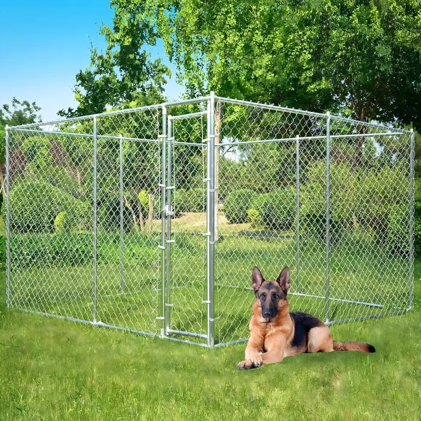 Galvanized Powder Coated Welded Wire Mesh Metal Chain Link Fence Outdoor Large Dog Kennel Fence
