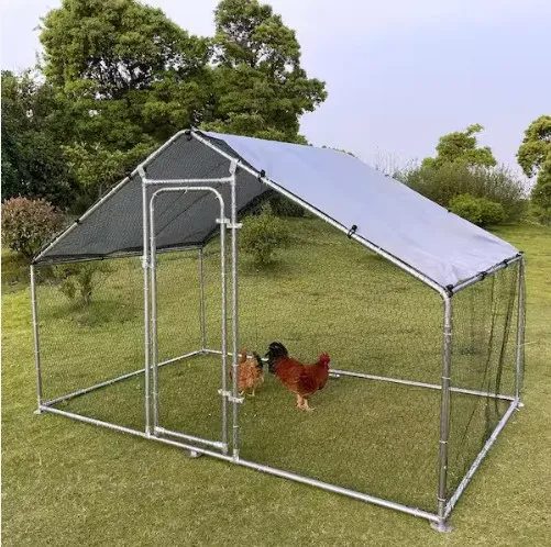 Gable Top Chicken Coop Cage Pen Dog Kennel Duck House Large Metal New Product Chicken Farm Chicken House