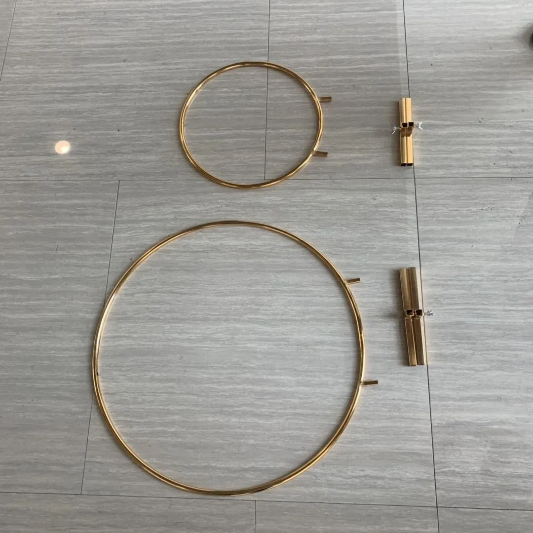 Round Balloon Arch Frame Golden Circle Balloon Garland Arch Kit Backdrop Stand Garden Arch